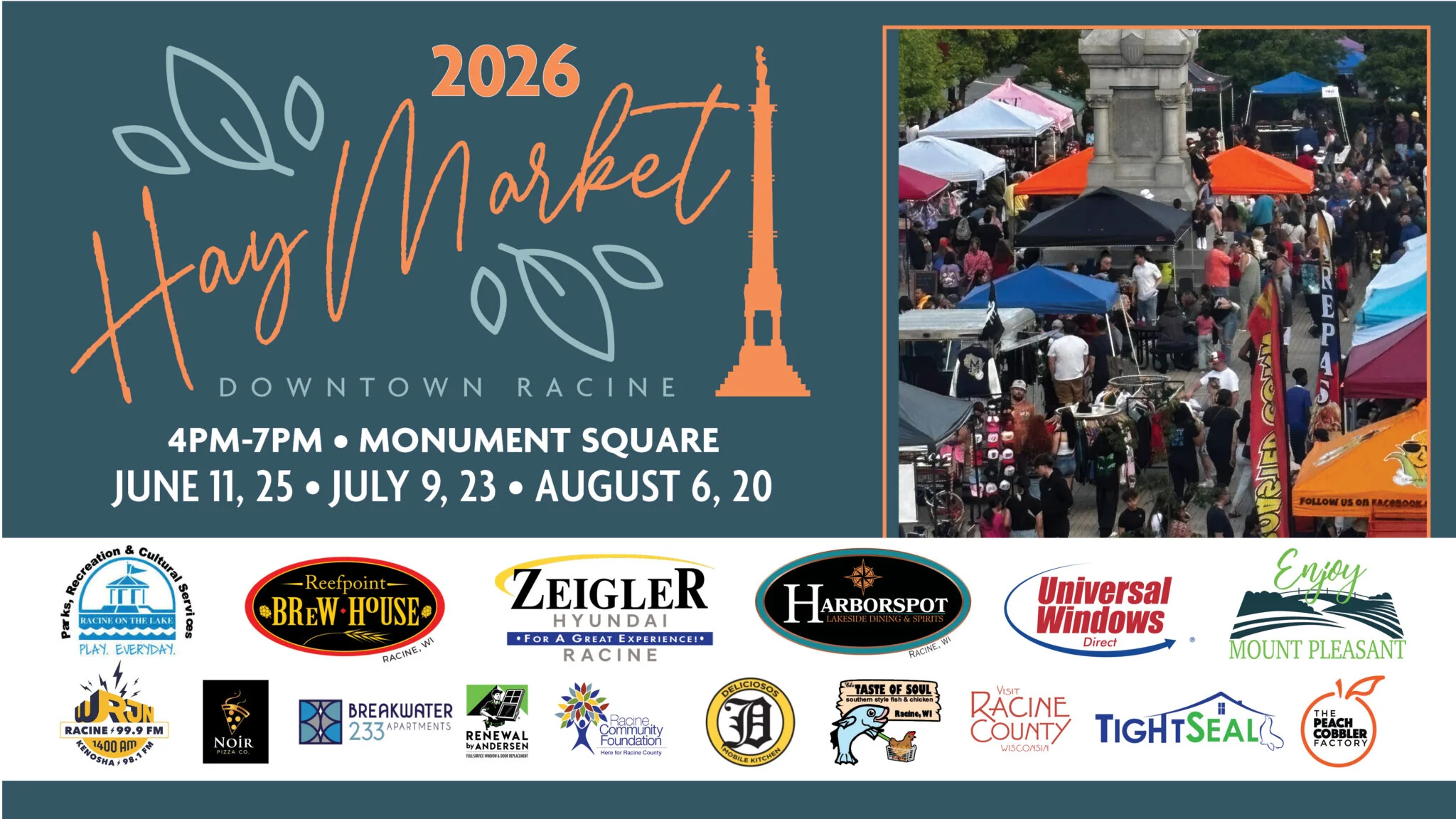 Racine County Haymarket event flyer